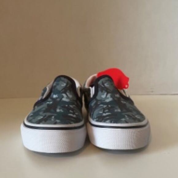 Vans Kids Classic Slip-On Shoe Animal Camo Parisian Night/True White 10.5K NEW - Picture 6 of 11